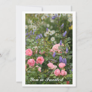 Engelse Cottage Garden Invitation Kaart