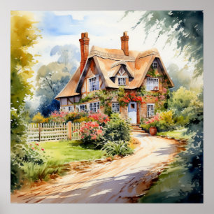 Engelse Cottage Poster
