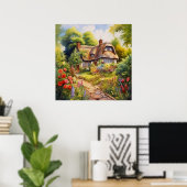 Engelse cottage poster (Thuiskantoor)