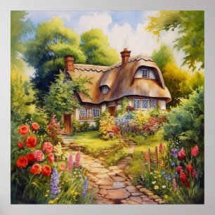 Engelse cottage poster