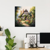 Engelse Cottage Poster (Thuiskantoor)