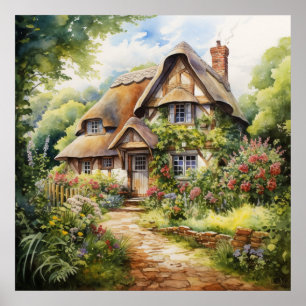 Engelse Cottage Poster