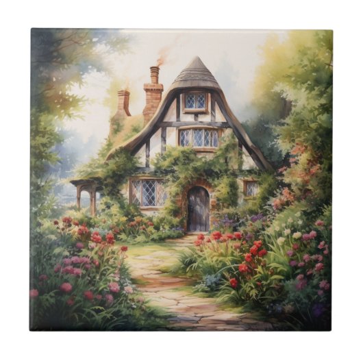 Engelse Cottage Tegeltje (Voorkant)
