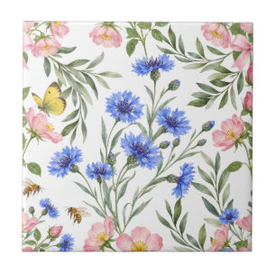Engelse Cottage Wilde Bloem Botanische Decor Tegeltje