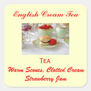 Engelse Cream Tea Baking Sticker
