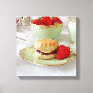Engelse Cream Tea Wrapped Canvas