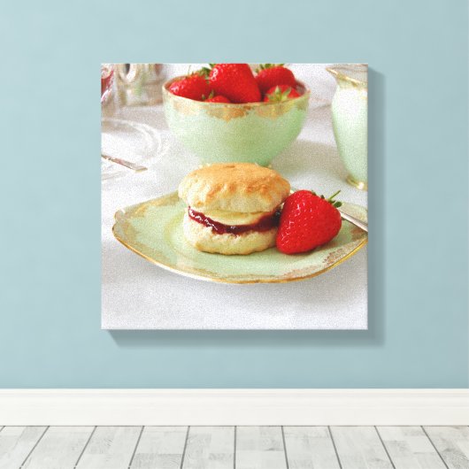 Engelse Cream Tea Wrapped Canvas (Insitu (Houten vloer))