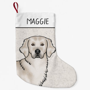Engelse Crème Goud Retriever Hond Aangepaste Naam Kleine Kerstsok