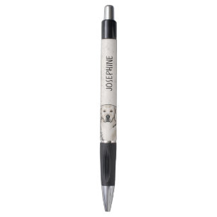 Engelse Crème Goud Retriever Hond Aangepaste Naam Pen