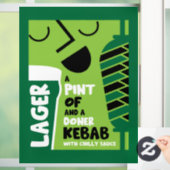 Engelse Doner Kebab Raamsticker (Huis)
