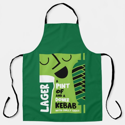 Engelse Doner Kebab Schort (Voorkant)