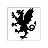 engelse drakenstempel 	rubberstempel (Afrduk)