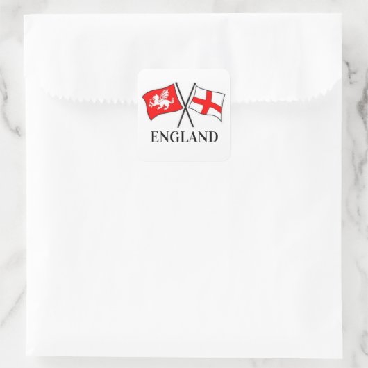 Engelse en St George Flag Sticker (Tas)