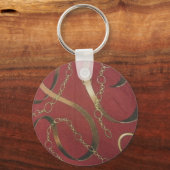 Engelse Equestrian - Rood Sleutelhanger (Voorkant)