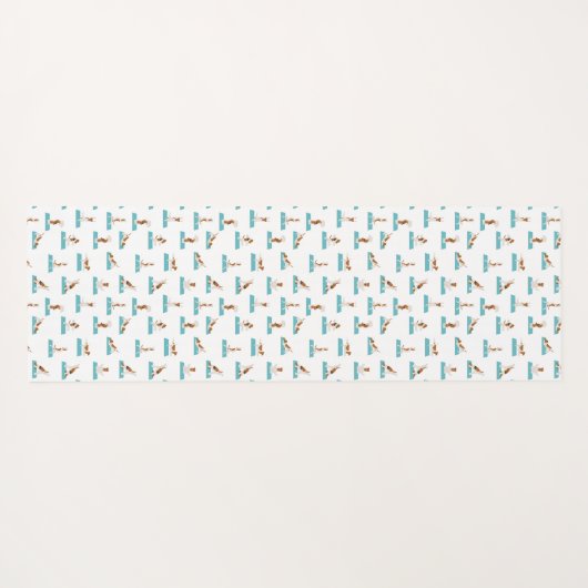 Engelse Fox Terrier yoga pose Yogamat (Achterkant (horizontaal))