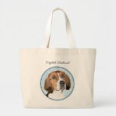 Engelse Foxhound Schilderij Schattigee Originele H Grote Tote Bag (Voorkant)