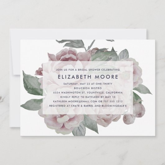 Engelse Garden Bridal Shower Kaart (Voorkant)