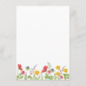 Engelse Garden Floral bruiloft Informatiekaartje (Achterkant)