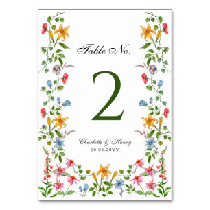 Engelse garden florale bruiloft kaart