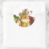 Engelse Garden  Rozen Wedding Ronde Sticker (Tas)