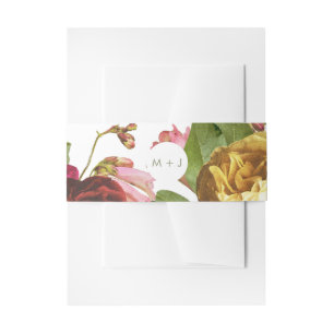 Engelse Garden  Rozen Wedding Uitnodigingen Wikkel