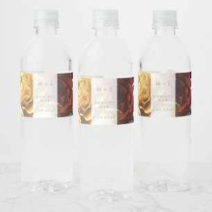 Engelse Garden  Rozen Wedding Waterfles Etiket