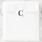 Engelse Gothic Monogram letter C Ronde Sticker (Tas)