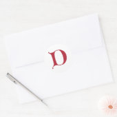 Engelse Gothic Monogram letter D Ronde Sticker (Envelop)