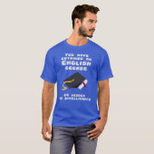Engelse graad afstuderen grappige topresgamer t-shirt (Voorkant volledig)