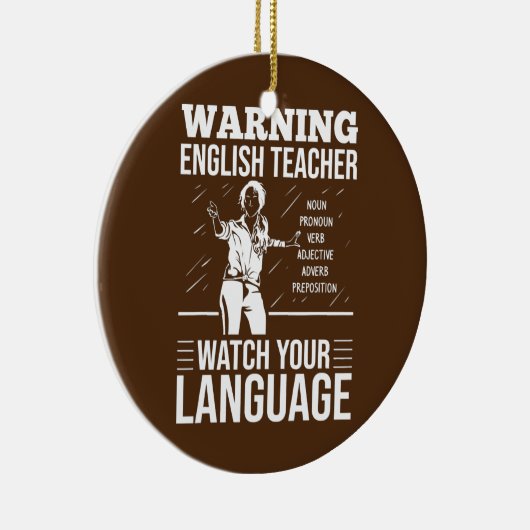 Engelse Grammar Checker Keramisch Ornament (Rechts)