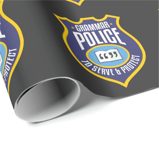 Engelse Grammatische politie Funny Sarcasm literai Cadeaupapier (Rol Hoek)