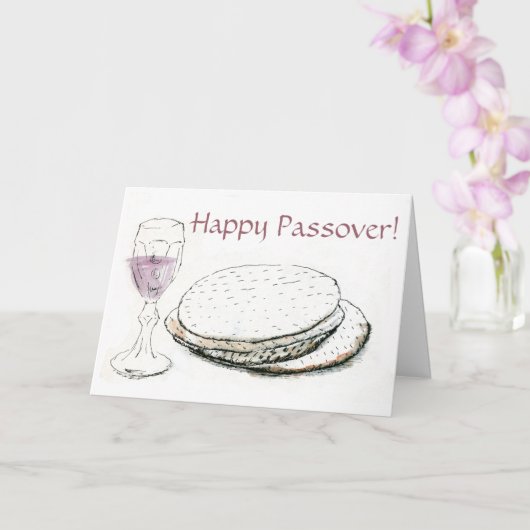  Engelse Greeting Pesach Passovercard Kaart (Orchidee)