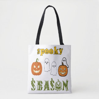 engelse griezelige seizoen Gelukkig Halloween Draagtas