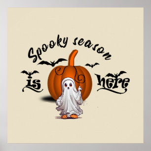 Engelse griezelige seizoen is hier leuke halloween poster