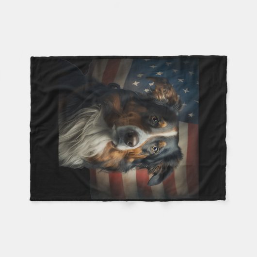 Engelse herder 4 juli - Engelse herder US Fleece Deken (Voorkant (Horizontaal))