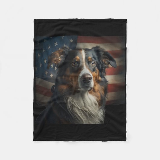Engelse herder 4 juli - Engelse herder US Fleece Deken (Voorkant)