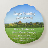 Engelse herfst platteland - gepersonaliseerd rond kussen