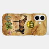 ENGELSE HORSE, HOEFIJZER, CLOVER Monogram Parchmen Case-Mate iPhone Case (Achterkant (horizontaal))