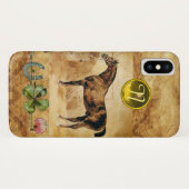 ENGELSE HORSE, HOEFIJZER, CLOVER Monogram Parchmen Case-Mate iPhone Case (Achterkant (horizontaal))