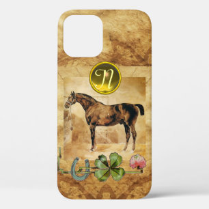 ENGELSE HORSE-, HOEFIJZER- EN SHAMROCK-MONOGRAM iPhone 12 HOESJE