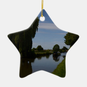 Engelse kanaalscène keramisch ornament