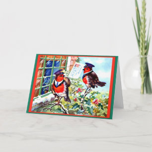 Engelse Kerst Robin Postbodes Vogels 1934 Kunst  Kaart