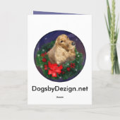 Engelse kerstcadeautjes voor Cocker Spaniel Feestdagen Kaart (Achterkant)