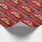 Engelse kerstkaart Bulldog Cadeaupapier (Hoek)