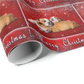 Engelse kerstkaart Bulldog Cadeaupapier (Rol Hoek)