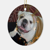 Engelse kerstversiering met Bulldog Keramisch Ornament (Links)