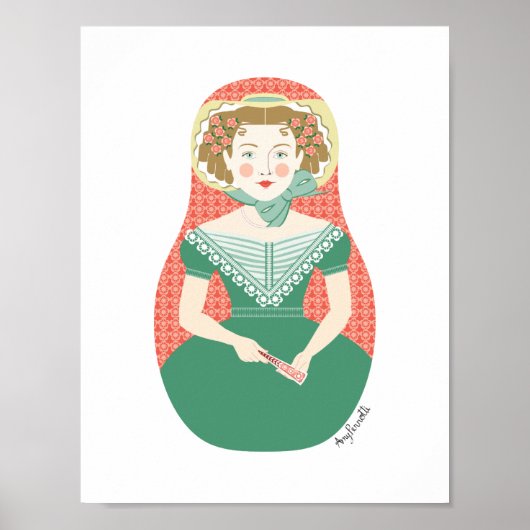 Engelse klimop Matryoshka Poster (Voorkant)