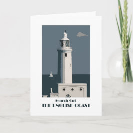 Engelse kust 1920s-stijl retro wenskaart kaart