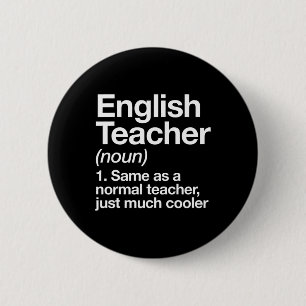 Engelse leraar definitie grappig terug naar school ronde button 5,7 cm