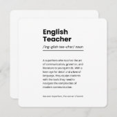 Engelse leraar Definitie printwaardebepaling Cadea (Voorkant / Achterkant)